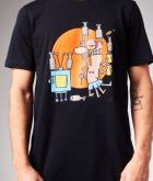 Camiseta Geraldão colorida preta